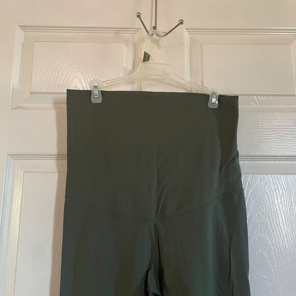 Poshdivah Medium Maternity Leggings Active Lounge Wear Olive Green - Picture 3 of 6